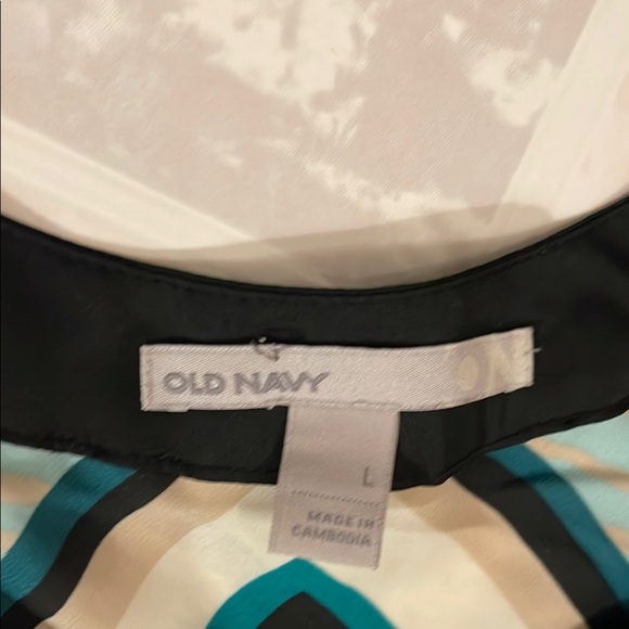 Dynamic Geometric Green and Blue Tank Top - Picture 2 of 3